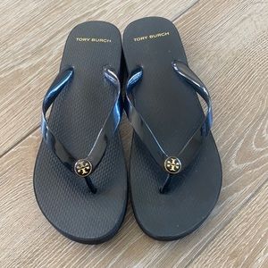 Tory Burch platform flip flops size 10